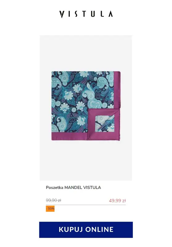 Vistula - gazetka promocyjna -50% na akcesoria męskie od poniedziałku 25.05 do czwartku 04.06 - strona 14