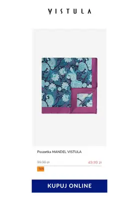 Vistula - gazetka promocyjna -50% na akcesoria męskie od poniedziałku 25.05 do czwartku 04.06 - strona 14 Vistula - gazetka promocyjna -50% na akcesoria męskie od poniedziałku 25.05 do czwartku 04.06 - strona 14