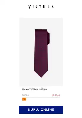 Vistula - gazetka promocyjna -50% na akcesoria męskie od poniedziałku 25.05 do czwartku 04.06 - strona 7 Vistula - gazetka promocyjna -50% na akcesoria męskie od poniedziałku 25.05 do czwartku 04.06 - strona 7