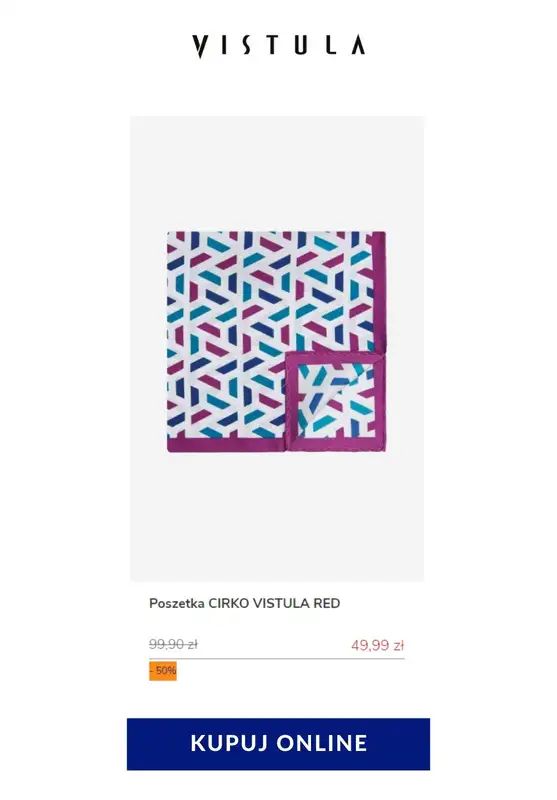 Vistula - gazetka promocyjna -50% na akcesoria męskie od poniedziałku 25.05 do czwartku 04.06 - strona 13