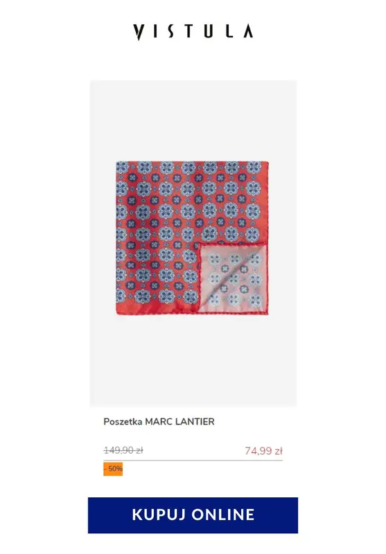 Vistula - gazetka promocyjna -50% na akcesoria męskie od poniedziałku 25.05 do czwartku 04.06 - strona 12