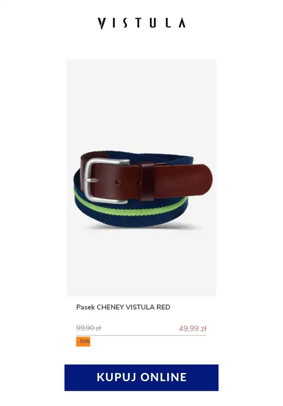 Vistula - gazetka promocyjna -50% na akcesoria męskie od poniedziałku 25.05 do czwartku 04.06 - strona 19
