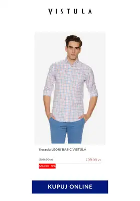 Vistula - gazetka promocyjna Do -70% na koszulę w kratę od poniedziałku 08.06 do poniedziałku 15.06 - strona 12