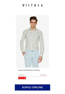 Vistula - gazetka promocyjna Do -70% na koszulę w kratę od poniedziałku 08.06 do poniedziałku 15.06 - strona 10