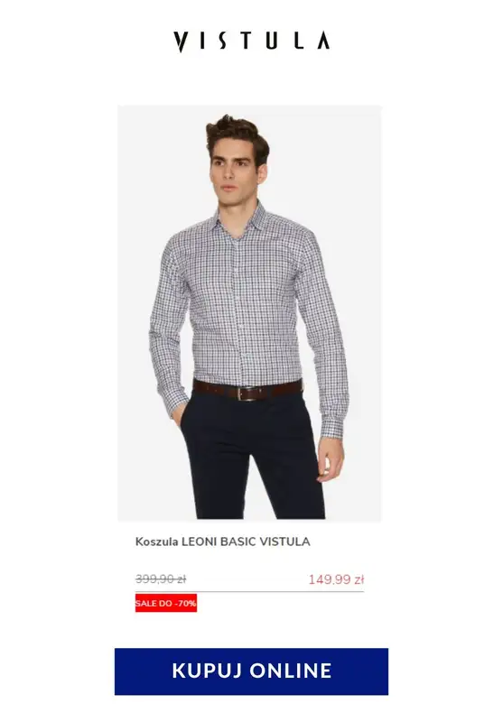 Vistula - gazetka promocyjna Do -70% na koszulę w kratę od poniedziałku 08.06 do poniedziałku 15.06 - strona 17
