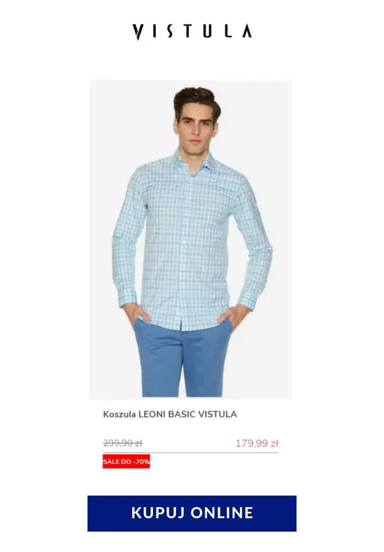 Vistula - gazetka promocyjna Do -70% na koszulę w kratę od poniedziałku 08.06 do poniedziałku 15.06 - strona 14