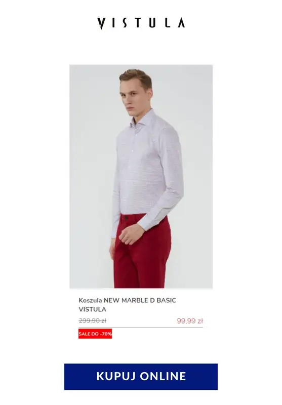 Vistula - gazetka promocyjna Do -70% na koszulę w kratę od poniedziałku 08.06 do poniedziałku 15.06 - strona 16