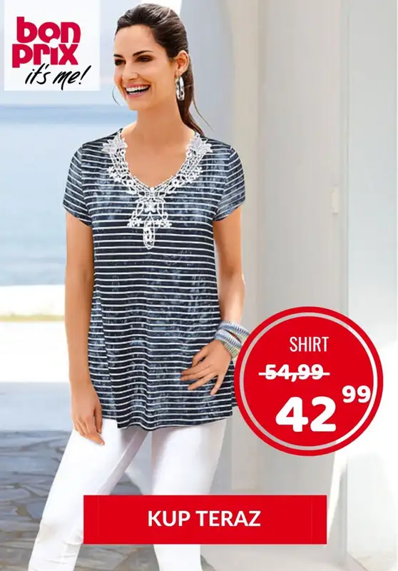 HITY wyprzedaży dla niej - gazetka promocyjna Bonprix | Do -57% bestsellery wyprzedaży od czwartku 23.07  - strona 8