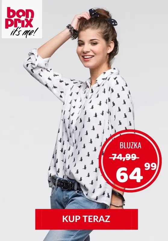 HITY wyprzedaży dla niej - gazetka promocyjna Bonprix | Do -57% bestsellery wyprzedaży od czwartku 23.07  - strona 6