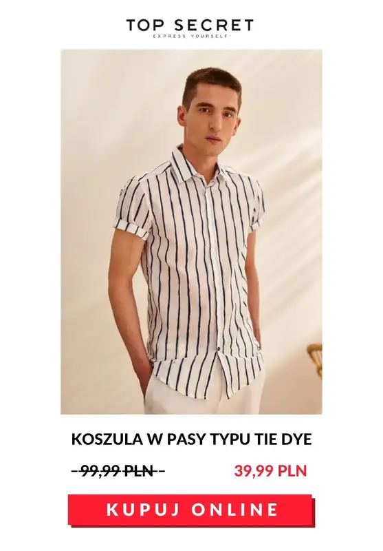 HITY wyprzedaży dla niego - gazetka promocyjna Top Secret | Do -70% Hity wyprzedaży dla niego od czwartku 23.07 do poniedziałku 03.08 - strona 8