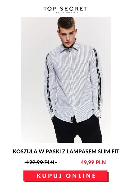 HITY wyprzedaży dla niego - gazetka promocyjna Top Secret | Do -70% Hity wyprzedaży dla niego od czwartku 23.07 do poniedziałku 03.08 - strona 7