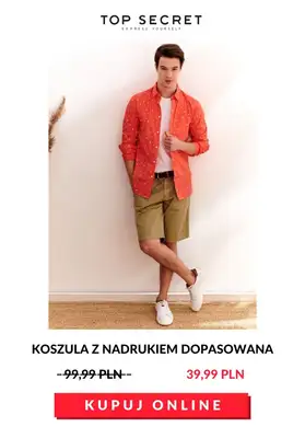 HITY wyprzedaży dla niego - gazetka promocyjna Top Secret | Do -70% Hity wyprzedaży dla niego od czwartku 23.07 do poniedziałku 03.08 - strona 10 HITY wyprzedaży dla niego - gazetka promocyjna Top Secret | Do -70% Hity wyprzedaży dla niego od czwartku 23.07 do poniedziałku 03.08 - strona 10