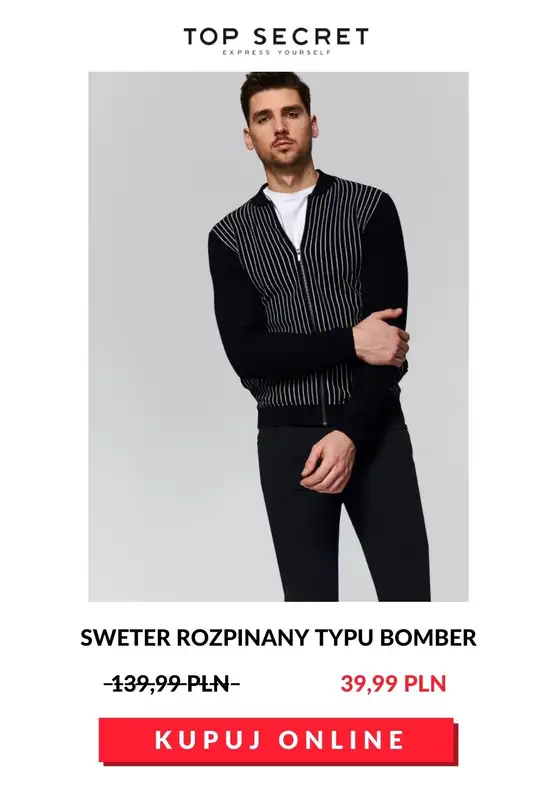 HITY wyprzedaży dla niego - gazetka promocyjna Top Secret | Do -70% Hity wyprzedaży dla niego od czwartku 23.07 do poniedziałku 03.08 - strona 9