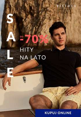 HITY wyprzedaży dla niego - gazetka promocyjna Vistula | Do -70% hity cenowe od czwartku 23.07 do czwartku 30.07