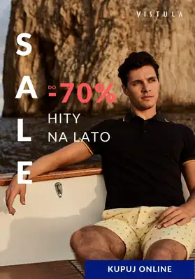 HITY wyprzedaży dla niego - gazetka promocyjna Vistula | Do -70% hity cenowe od czwartku 23.07 do czwartku 30.07 HITY wyprzedaży dla niego - gazetka promocyjna Vistula | Do -70% hity cenowe od czwartku 23.07 do czwartku 30.07