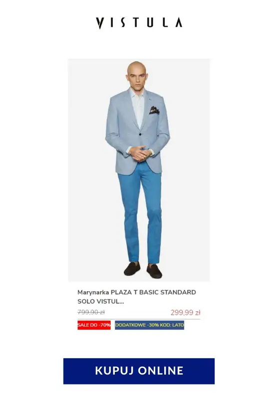 HITY wyprzedaży dla niego - gazetka promocyjna Vistula | Do -70% hity cenowe od czwartku 23.07 do czwartku 30.07 - strona 9