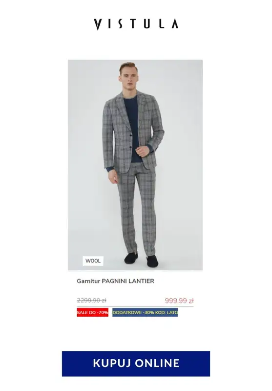 HITY wyprzedaży dla niego - gazetka promocyjna Vistula | Do -70% hity cenowe od czwartku 23.07 do czwartku 30.07 - strona 3