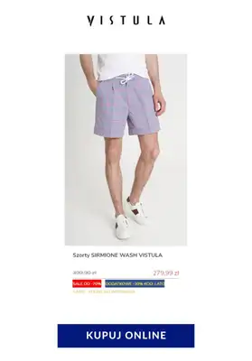 HITY wyprzedaży dla niego - gazetka promocyjna Vistula | Do -70% hity cenowe od czwartku 23.07 do czwartku 30.07 - strona 19 HITY wyprzedaży dla niego - gazetka promocyjna Vistula | Do -70% hity cenowe od czwartku 23.07 do czwartku 30.07 - strona 19