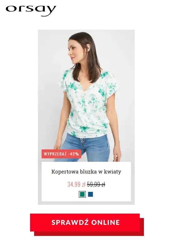 HITY wyprzedaży dla niej - gazetka promocyjna Orsay | Do -70% hity wyprzedaży od czwartku 23.07 do czwartku 06.08 - strona 21