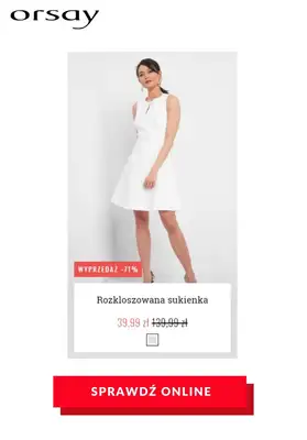 HITY wyprzedaży dla niej - gazetka promocyjna Orsay | Do -70% hity wyprzedaży od czwartku 23.07 do czwartku 06.08 - strona 3 HITY wyprzedaży dla niej - gazetka promocyjna Orsay | Do -70% hity wyprzedaży od czwartku 23.07 do czwartku 06.08 - strona 3