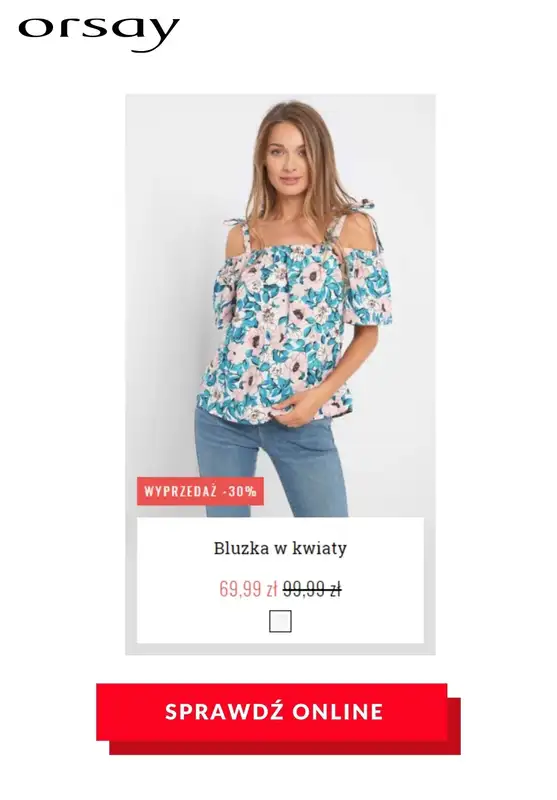 HITY wyprzedaży dla niej - gazetka promocyjna Orsay | Do -70% hity wyprzedaży od czwartku 23.07 do czwartku 06.08 - strona 20