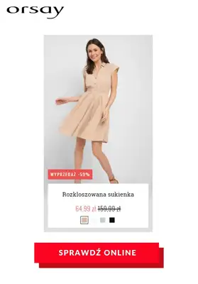 HITY wyprzedaży dla niej - gazetka promocyjna Orsay | Do -70% hity wyprzedaży od czwartku 23.07 do czwartku 06.08 - strona 6 HITY wyprzedaży dla niej - gazetka promocyjna Orsay | Do -70% hity wyprzedaży od czwartku 23.07 do czwartku 06.08 - strona 6
