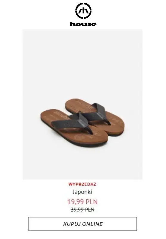 HITY wyprzedaży dla niego - gazetka promocyjna House | Od 19,99 zł Hity wyprzedaży od piątku 24.07  - strona 4