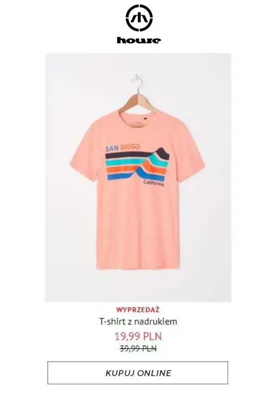 HITY wyprzedaży dla niego - gazetka promocyjna House | Od 19,99 zł Hity wyprzedaży od piątku 24.07  - strona 10