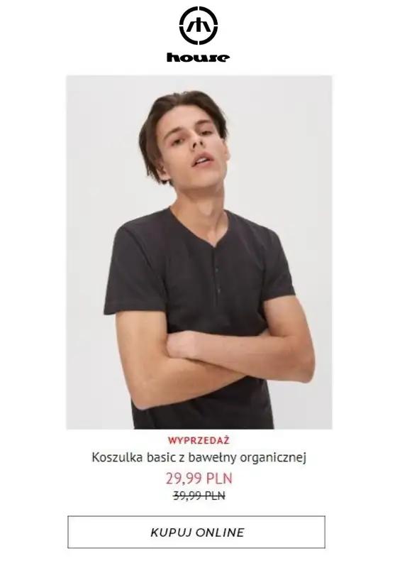 HITY wyprzedaży dla niego - gazetka promocyjna House | Od 19,99 zł Hity wyprzedaży od piątku 24.07  - strona 14