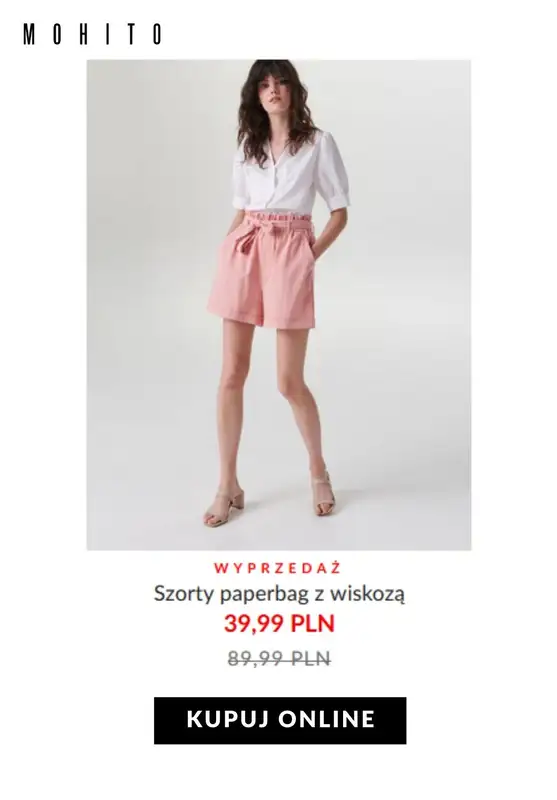 HITY wyprzedaży dla niej - gazetka promocyjna Mohito | Od 29,99 zł szorty z wyprzedaży od czwartku 30.07  - strona 9