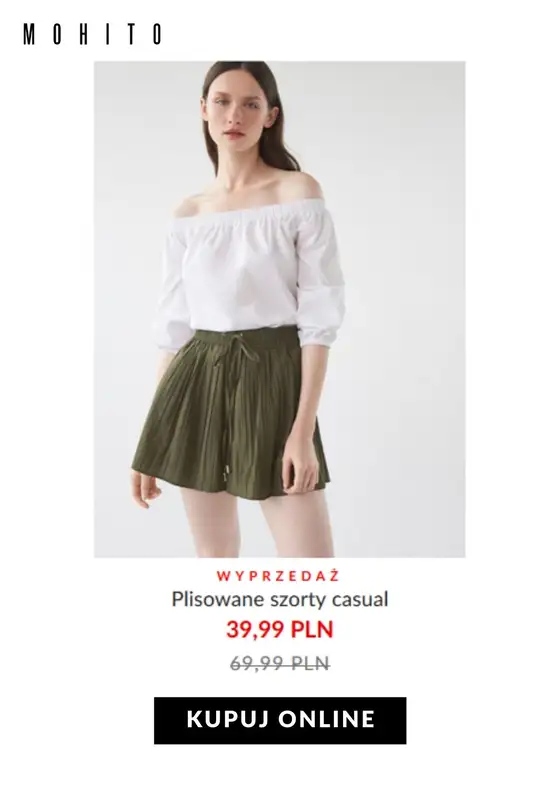 HITY wyprzedaży dla niej - gazetka promocyjna Mohito | Od 29,99 zł szorty z wyprzedaży od czwartku 30.07  - strona 6