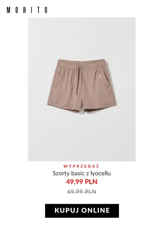 HITY wyprzedaży dla niej - gazetka promocyjna Mohito | Od 29,99 zł szorty z wyprzedaży od czwartku 30.07  - strona 11
