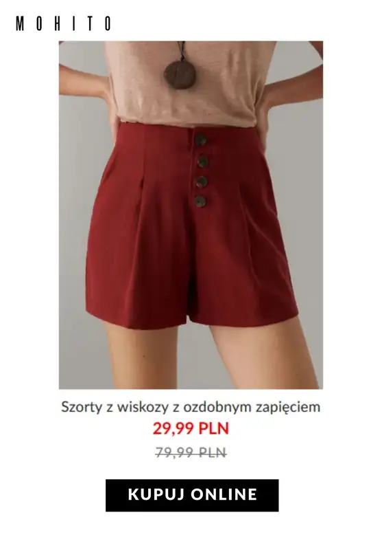 HITY wyprzedaży dla niej - gazetka promocyjna Mohito | Od 29,99 zł szorty z wyprzedaży od czwartku 30.07  - strona 3