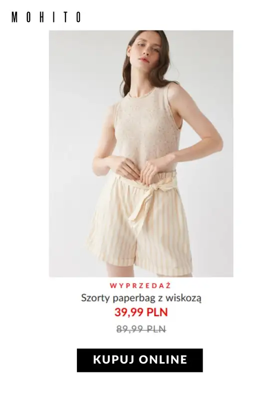 HITY wyprzedaży dla niej - gazetka promocyjna Mohito | Od 29,99 zł szorty z wyprzedaży od czwartku 30.07  - strona 7