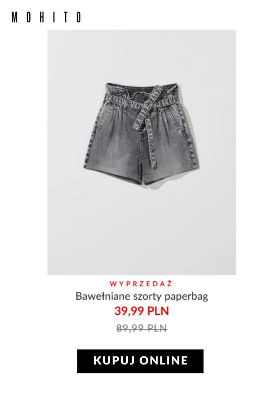 HITY wyprzedaży dla niej - gazetka promocyjna Mohito | Od 29,99 zł szorty z wyprzedaży od czwartku 30.07  - strona 8