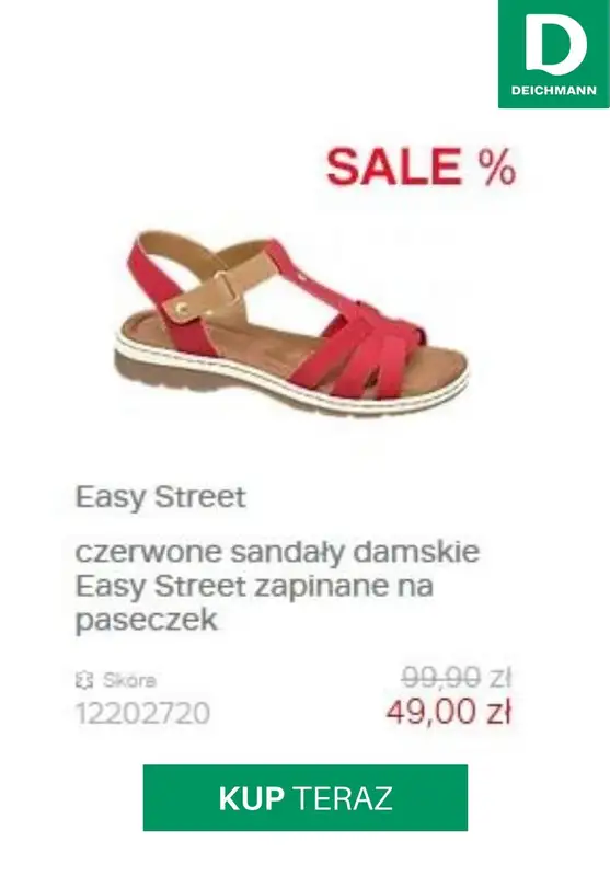 HITY wyprzedaży dla niej - gazetka promocyjna Deichmann | Do -50% sale dla Niej od środy 29.07  - strona 9