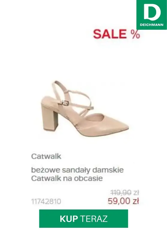 HITY wyprzedaży dla niej - gazetka promocyjna Deichmann | Do -50% sale dla Niej od środy 29.07  - strona 11