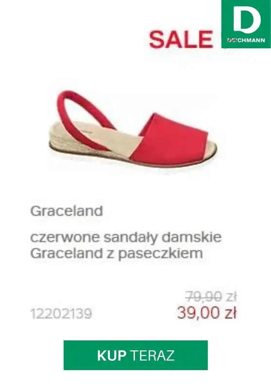 HITY wyprzedaży dla niej - gazetka promocyjna Deichmann | Do -50% sale dla Niej od środy 29.07  - strona 2