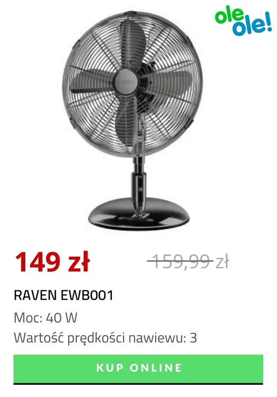 OleOle! - gazetka promocyjna Do -25% na wentylatory i klimatyzatory od środy 19.08 do poniedziałku 24.08 - strona 9