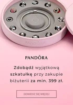Pandora - gazetka promocyjna Szkatułka GRATIS przy zakupie za min. 399 zł od środy 16.09 do niedzieli 20.09 Pandora - gazetka promocyjna Szkatułka GRATIS przy zakupie za min. 399 zł od środy 16.09 do niedzieli 20.09