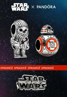 Pandora - gazetka promocyjna Od 159 zł kolekcja Star Wars od wtorku 03.11 do wtorku 17.11 Pandora - gazetka promocyjna Od 159 zł kolekcja Star Wars od wtorku 03.11 do wtorku 17.11