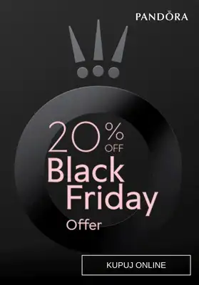 Pandora - gazetka promocyjna -20% z okazji Black Friday od środy 18.11 do poniedziałku 30.11 Pandora - gazetka promocyjna -20% z okazji Black Friday od środy 18.11 do poniedziałku 30.11