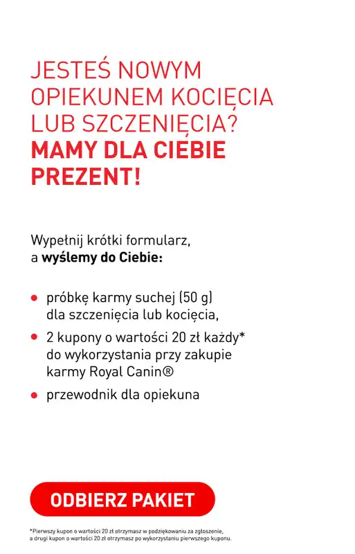 Royal Canin - gazetka promocyjna Odbierz darmową próbkę i 20 PLN zniżki na karmę od środy 02.12 do wtorku 08.12 - strona 2