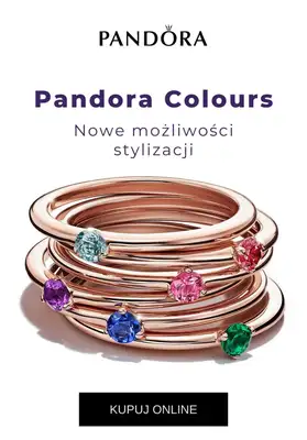 Pandora - gazetka promocyjna Od 159 zł kolekcja Pandora Colours od wtorku 12.01 do wtorku 26.01 Pandora - gazetka promocyjna Od 159 zł kolekcja Pandora Colours od wtorku 12.01 do wtorku 26.01