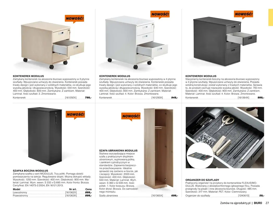 AJ Produkty - gazetka promocyjna Biuro cz. 1- Nowy katalog Zima od poniedziałku 18.01 do piątku 30.04 - strona 22