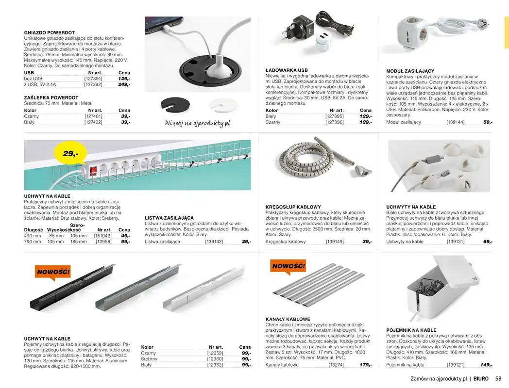 AJ Produkty - gazetka promocyjna Biuro cz. 1- Nowy katalog Zima od poniedziałku 18.01 do piątku 30.04 - strona 40