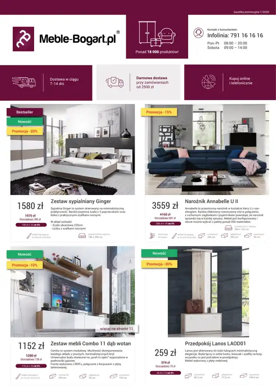 Meble-Bogart.pl - gazetka promocyjna Gazetka promocyjna od wtorku 19.01 do niedzieli 07.02