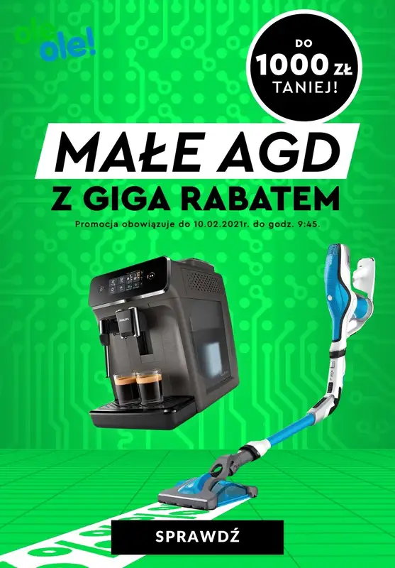 OleOle! - gazetka promocyjna Do -1000 zł na małe AGD od piątku 29.01 do środy 10.02