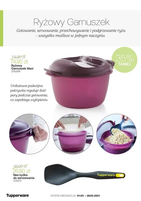 Tupperware - gazetka promocyjna Wiosna w naszej kuchni od poniedziałku 01.03 do niedzieli 28.03 - strona 6
