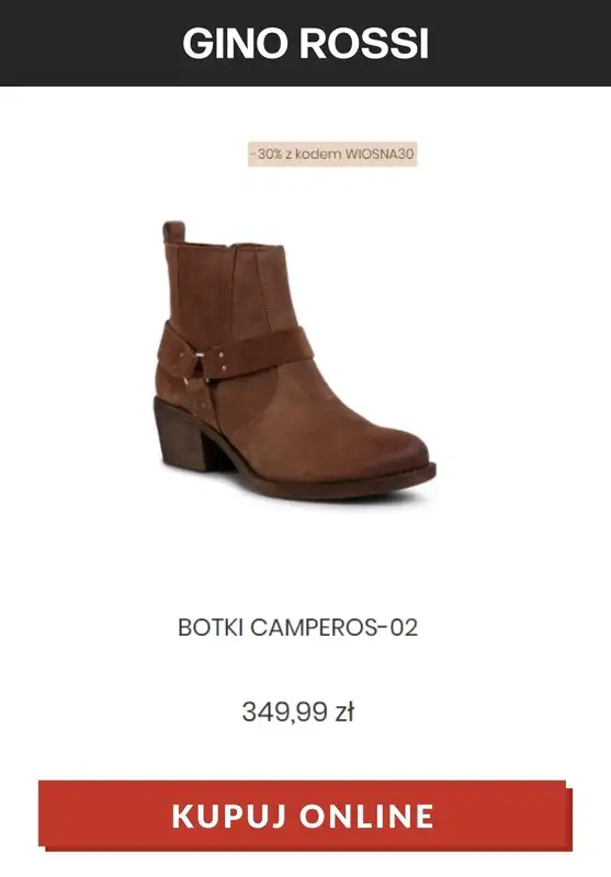 Gino Rossi - gazetka promocyjna Do -30% na wybrane modele z kodem od czwartku 18.03 do poniedziałku 22.03 - strona 4